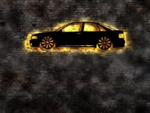 Ihr Auto als 3D LED Wandleuchtbild aus Holz