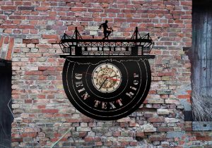 Motiv Wanduhr aus Holz