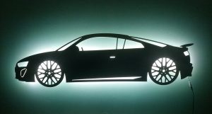 Ihr Auto als 3D- Wandbild aus Holz mit LED LICHT